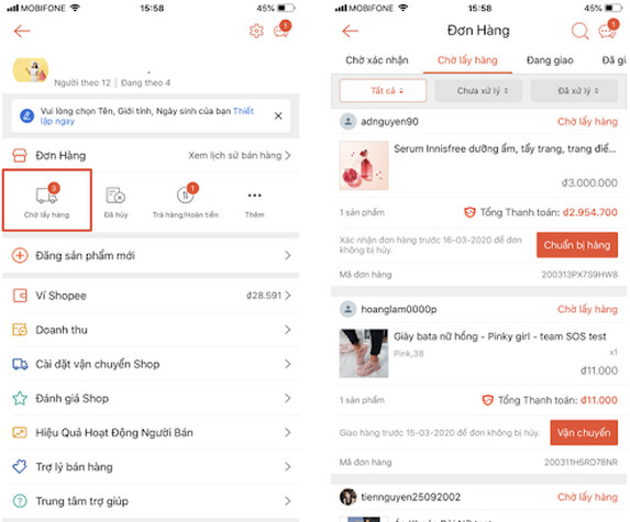 Cách hủy đơn hàng trên Shopee khi đang chờ lấy hàng